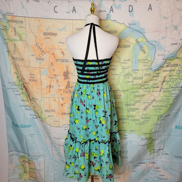 Betsey Johnson Vintage Y2K Lemon Halter Dress - Picture 6 of 16
